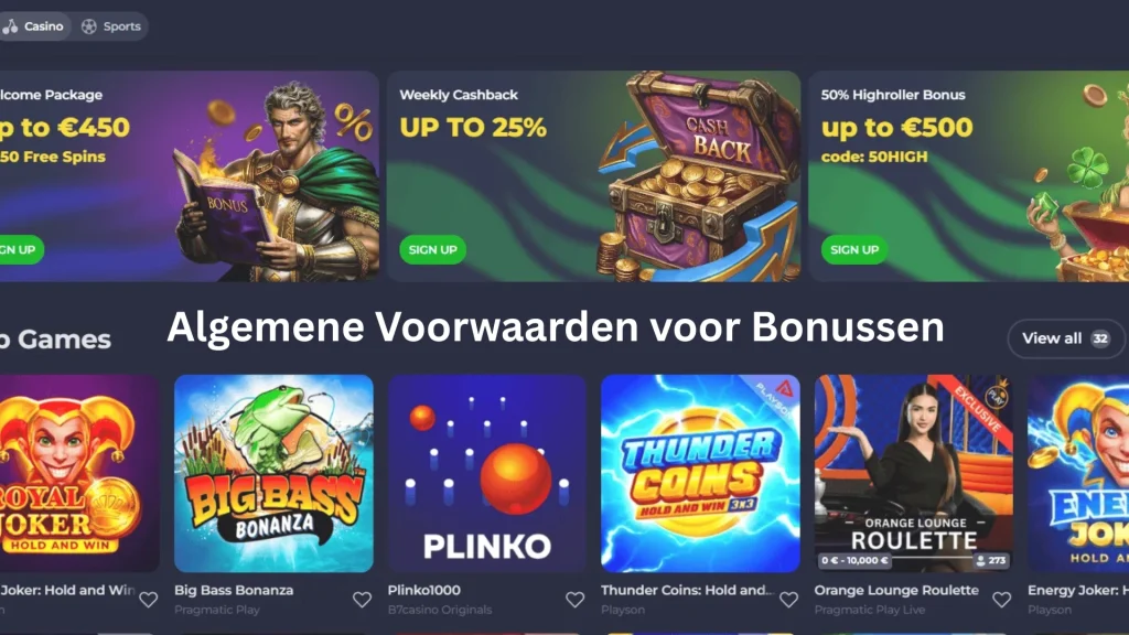 Algemene Voorwaarden voor Bonussen